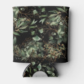 ユーカリプトゥスゴールデンボホエレガントオニックスブラック結婚ズ 缶クーラー (正面)