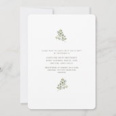 ユーカリプトゥスサンフラワートスカーナブライダルシャワー丸 招待状 (裏面)