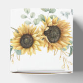 ユーカリプトゥスサンフラワーフローラスクリプトブライダルシャワー フェイバーボックス (上部)