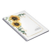 ユーカリプトゥスサンフラワーフローラ幾何学 ノートブック (右側)