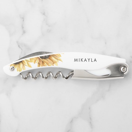 ユーカリプトゥスサンフラワー結婚式の引き出物 ソムリエナイフ (裏面)