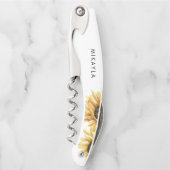 ユーカリプトゥスサンフラワー結婚式の引き出物 ソムリエナイフ (正面)