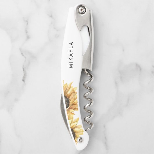 ユーカリプトゥスサンフラワー結婚式の引き出物 ソムリエナイフ (裏面)