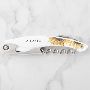 ユーカリプトゥスサンフラワー結婚式の引き出物 ソムリエナイフ