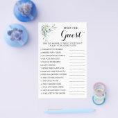 ユーカリプトゥスザゲストブライダルシャワーゲームカード チラシ (シングル)