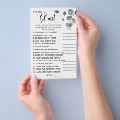 ユーカリプトゥスザゲストブライダルシャワーゲームカード チラシ (ハンドル)