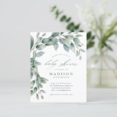 ユーカリプトゥスジェンダーニュートラルベビーシャワー招待状 (スタンド正面)