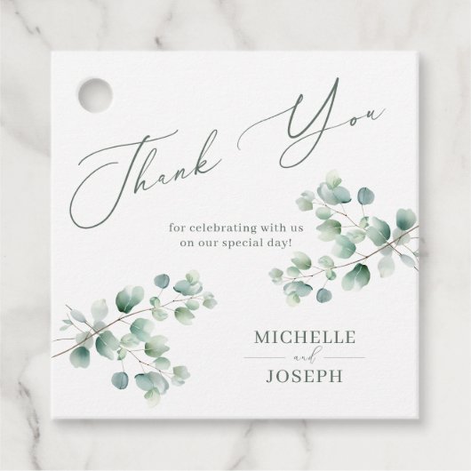 ユーカリプトゥスセージグリーンウォーター結婚カラー フェイバータグ (正面)