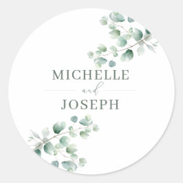 ユーカリプトゥスセージグリーンウォーター結婚カラー ラウンドシール
