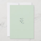 ユーカリプトゥスセージグリーンウォーター結婚カラー 招待状 (裏面)