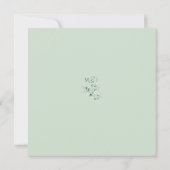 ユーカリプトゥスセージグリーンウォーター結婚カラー 招待状 (裏面)