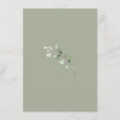 ユーカリプトゥスセージ結婚グリーン詳細 エンクロージャーカード (裏面)