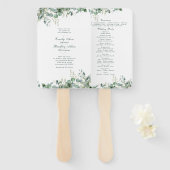 ユーカリプトゥスセージ緑の水の色の緑結婚の色 ハンドファン (正面&裏面)