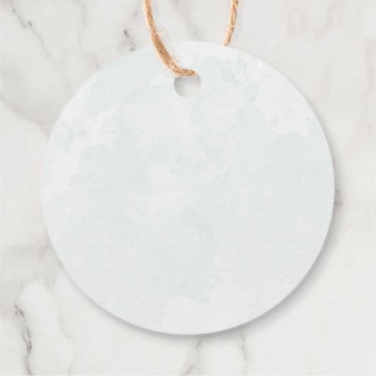 ユーカリプトゥスセージ緑の葉のリース結婚ズ フェイバータグ (裏面)