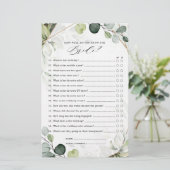 ユーカリプトゥスセージ緑モダンブライダルシャワーゲーム (スタンド正面)