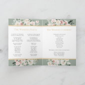 ユーカリプトゥスダスティバラ金ゴールドセージヴィンテージウェディング プログラム (内部)