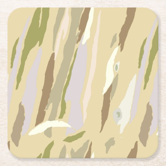 ユーカリプトゥスツリーバークコースター スクエアペーパーコースター (正面)