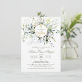 ユーカリプトゥスハーバルクロスベビーバプテスマ 招待状 (スタンド正面)