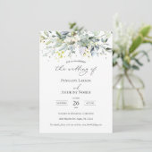 ユーカリプトゥスハーブリーフ結婚式招待状 エンクロージャーカード (スタンド正面)