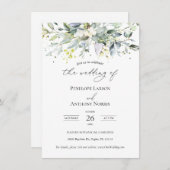 ユーカリプトゥスハーブリーフ結婚式招待状 エンクロージャーカード (正面/裏面)