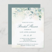 ユーカリプトゥスバジェットブライダルシャワー招待 (正面/裏面)