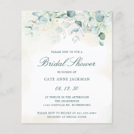 ユーカリプトゥスバジェットブライダルシャワー招待 チラシ