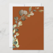 ユーカリプトゥスバーンオレンジブライダルブルンチシャワー 招待状 (裏面)