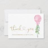 ユーカリプトゥスピンクバルーンありがとう カード (正面)