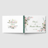 ユーカリプトゥスピンク赤面バラブライダルシャワー ゲストブック (全面)