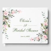 ユーカリプトゥスピンク赤面バラブライダルシャワー ゲストブック (正面)