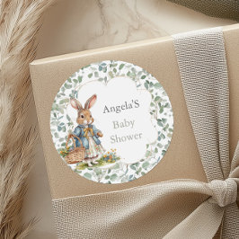ユーカリプトゥスピーターラビットガールベビーシャワー ラウンドシール