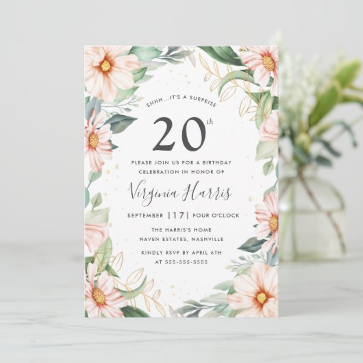 ユーカリプトゥスピーチフローラ20th誕生日 招待状 (スタンド正面)