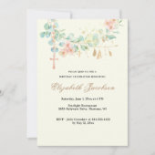 ユーカリプトゥスピーチ誕生日宗教念珠 招待状 (正面)