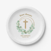 ユーカリプトゥスファースト金ゴールドクロス ペーパープレート (正面)