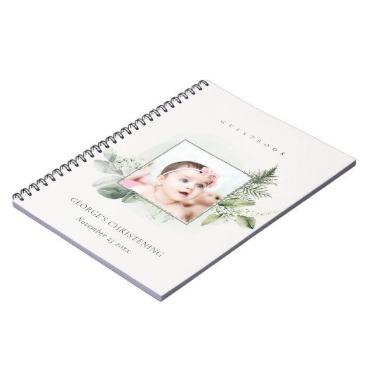 ユーカリプトゥスファーンファーンフォーナスフォト《キリスト教》洗礼式や命名式ゲストブック ノートブック (左側)