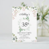 ユーカリプトゥスフラワーズ&リース誕生日 招待状 (スタンド正面)