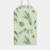 ユーカリプトゥスフレームグリーン金ゴールドの結婚葉 ギフトタグ (裏面)