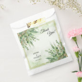 ユーカリプトゥスフレームグリーン金ゴールドの結婚葉 フェイバーバッグ (封をした状態)