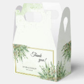 ユーカリプトゥスフレームグリーン金ゴールドの結婚葉 フェイバーボックス (オープン)