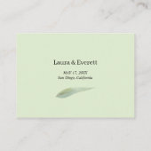 ユーカリプトゥスフレームグリーン金ゴールド結婚葉のアドバイス エンクロージャーカード (裏面)