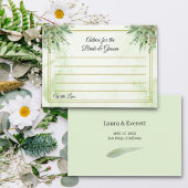 ユーカリプトゥスフレームグリーン金ゴールド結婚葉のアドバイス エンクロージャーカード