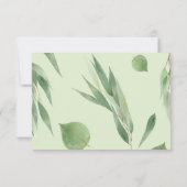 ユーカリプトゥスフレームグリーン金ゴールド茎葉水彩 出欠カード (裏面)