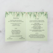 ユーカリプトゥスフレームグリーン金ゴールド茎葉水彩 招待状 (内部)