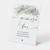 ユーカリプトゥスフローラルミモサバーサイン 台座サイン (正面)