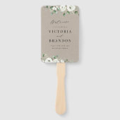 ユーカリプトゥスフローラ素朴な結婚式プログラム ハンドファン (正面)