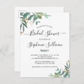 ユーカリプトゥスブライダルシャワー招待葉書 インビテーションポストカード (正面/裏面)