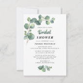 ユーカリプトゥスブライダルシャワー招待 ノートカード (正面)
