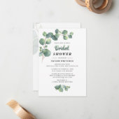 ユーカリプトゥスブライダルシャワー招待 ノートカード (正面/裏面インサイチュ)