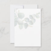 ユーカリプトゥスブライダルシャワー招待 ノートカード (裏面)