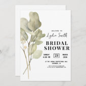 ユーカリプトゥスブライダルシャワー招待、フローラブライダル 招待状 (正面/裏面)